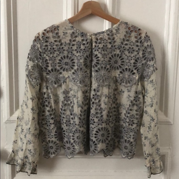 GANNI Emile Lace Top, Size 38 - Picture 5 of 6
